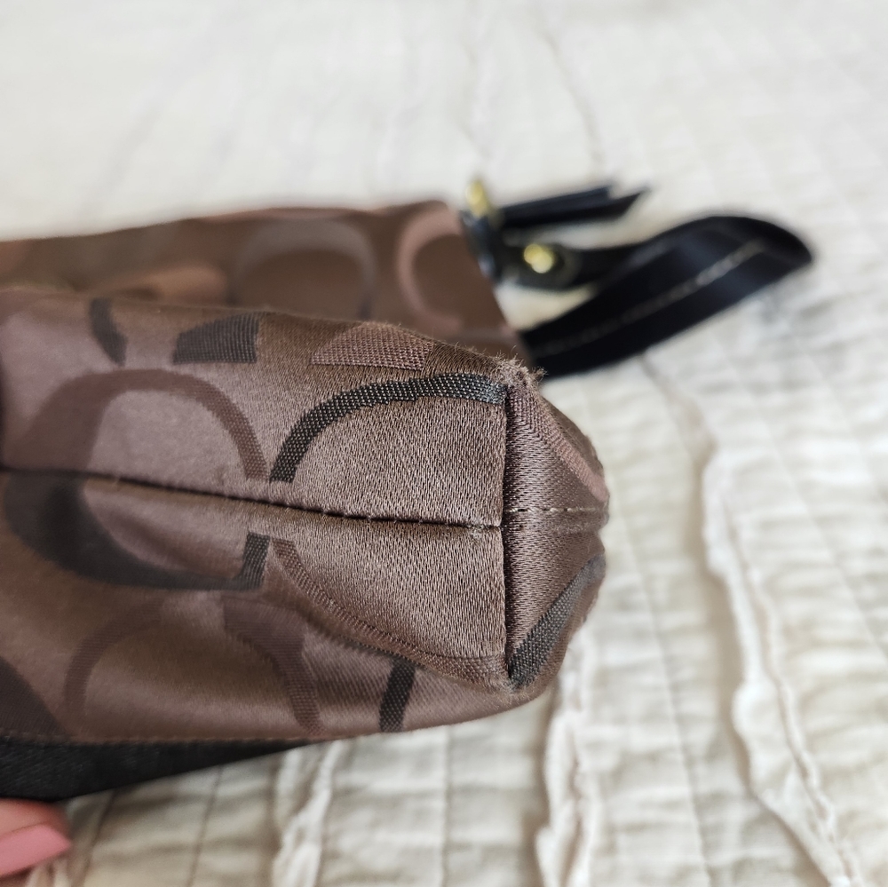 Coach Signature Crossbody Handbag Purse, Brown and Black - Picture 13 of 16